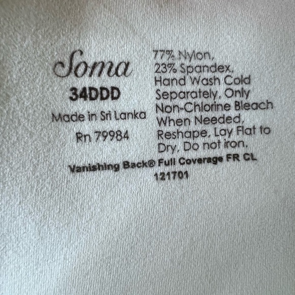 Soma 34 DDD Vanishing Back Full Coverage Front Close - Picture 3 of 3